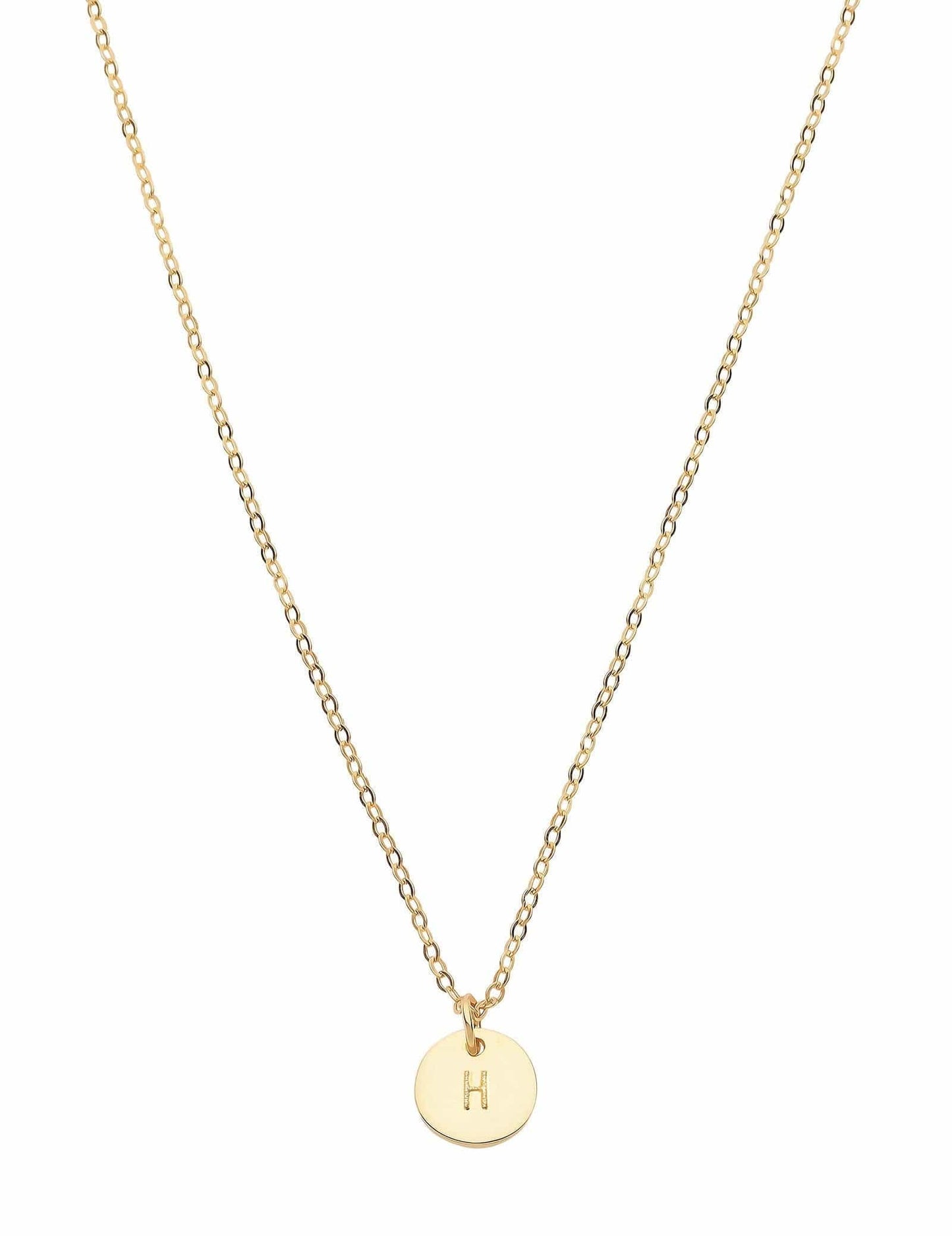 Dear Addison Yellow Gold Letter H Necklace