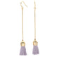 Dear Addison Yellow Gold / Lavender Candytuft Earrings