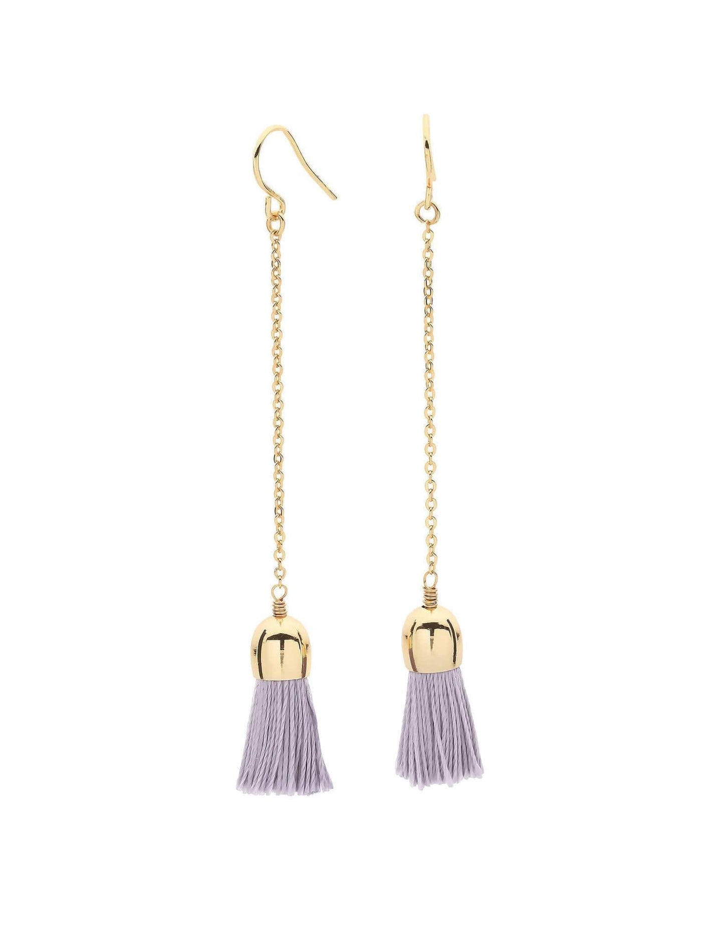Dear Addison Yellow Gold / Lavender Candytuft Earrings