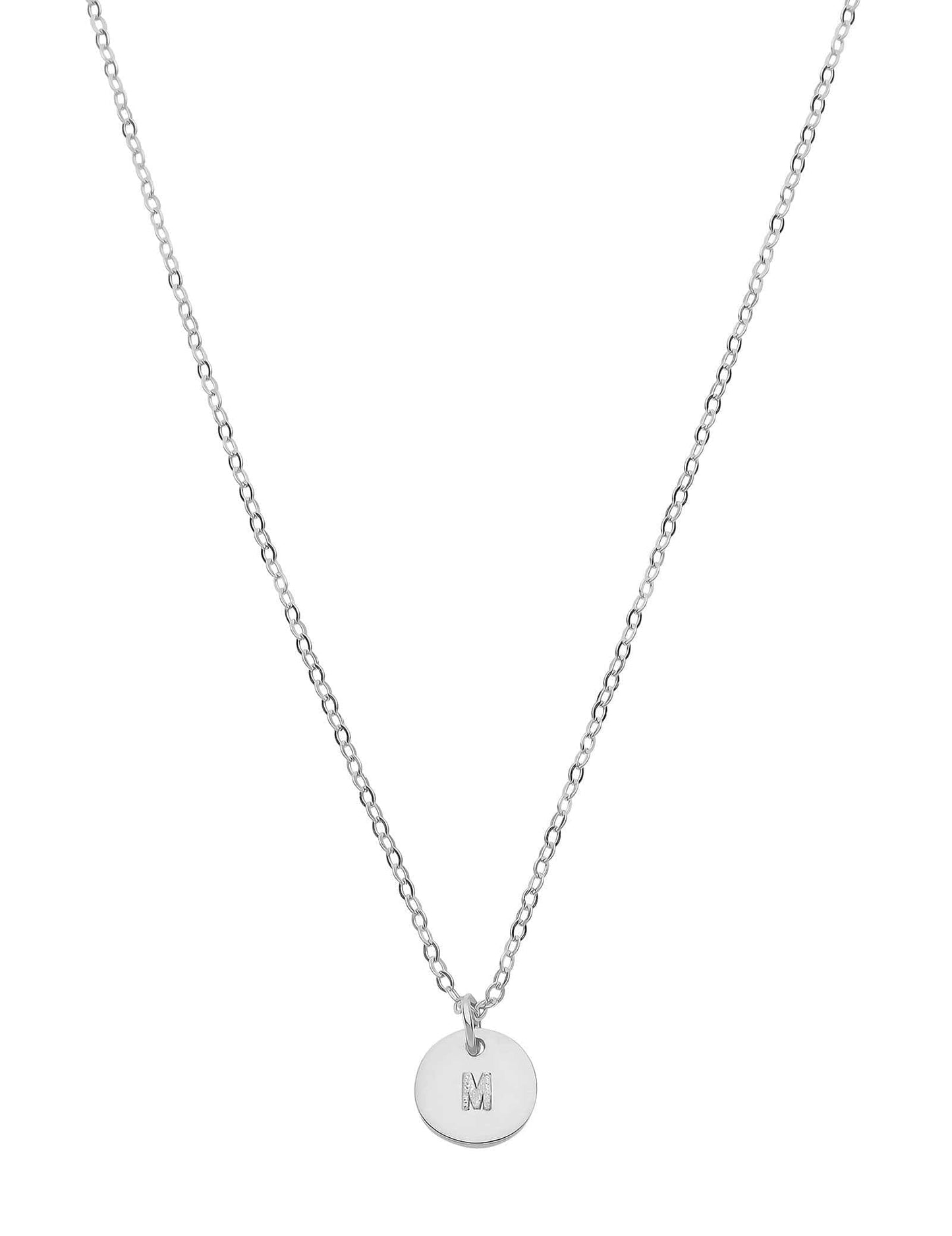 Dear Addison Silver Letter M Necklace