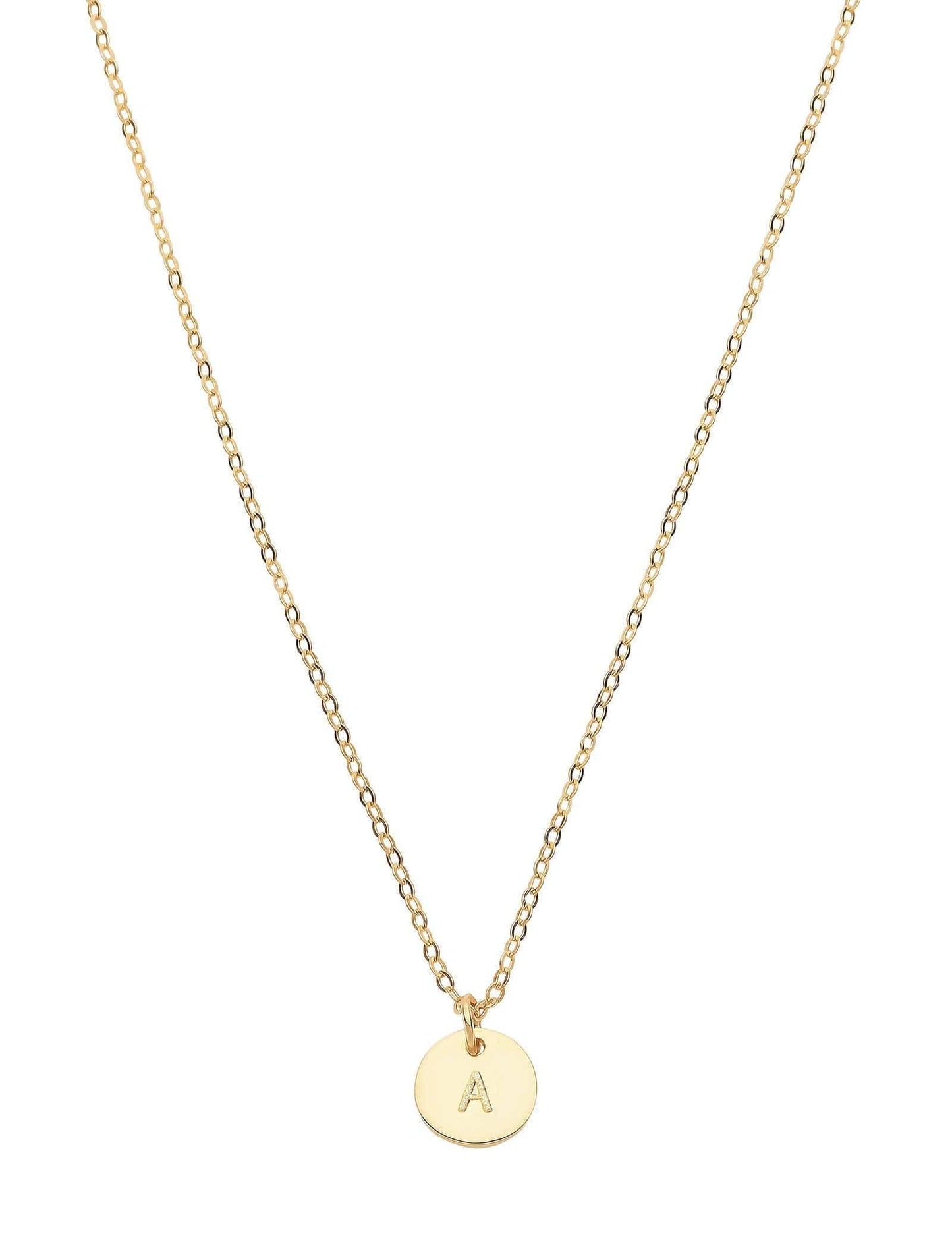 Dear Addison Yellow Gold Letter A Necklace