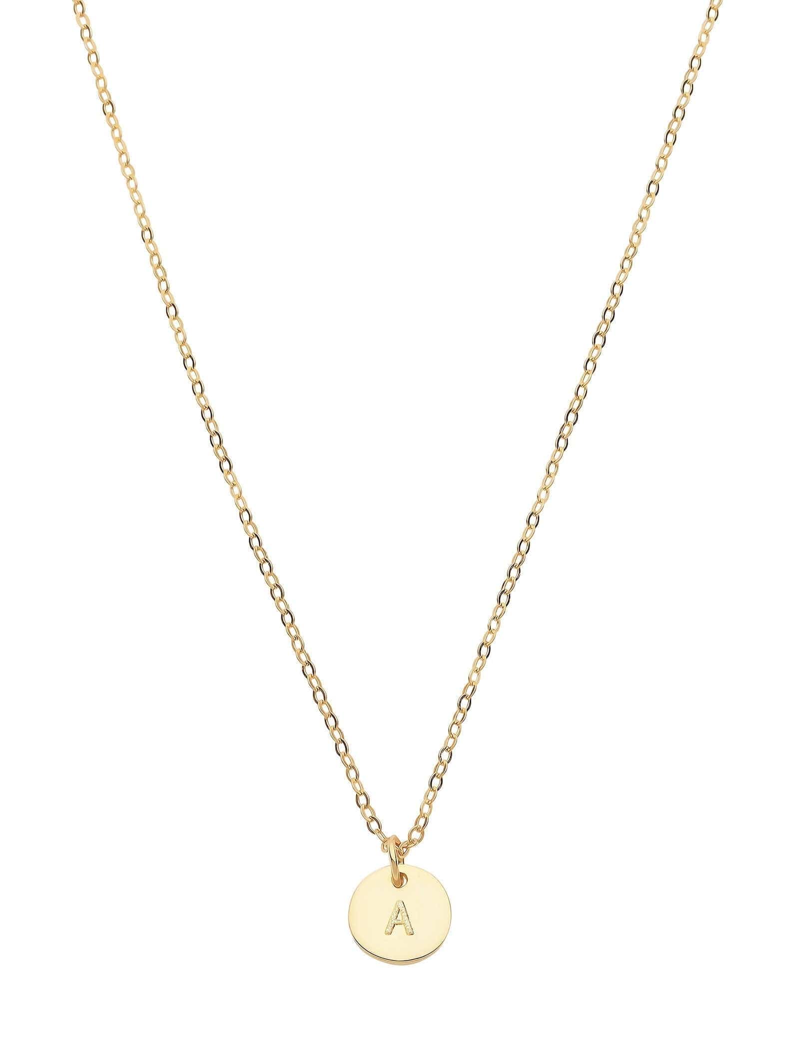 Dear Addison Yellow Gold Letter A Necklace