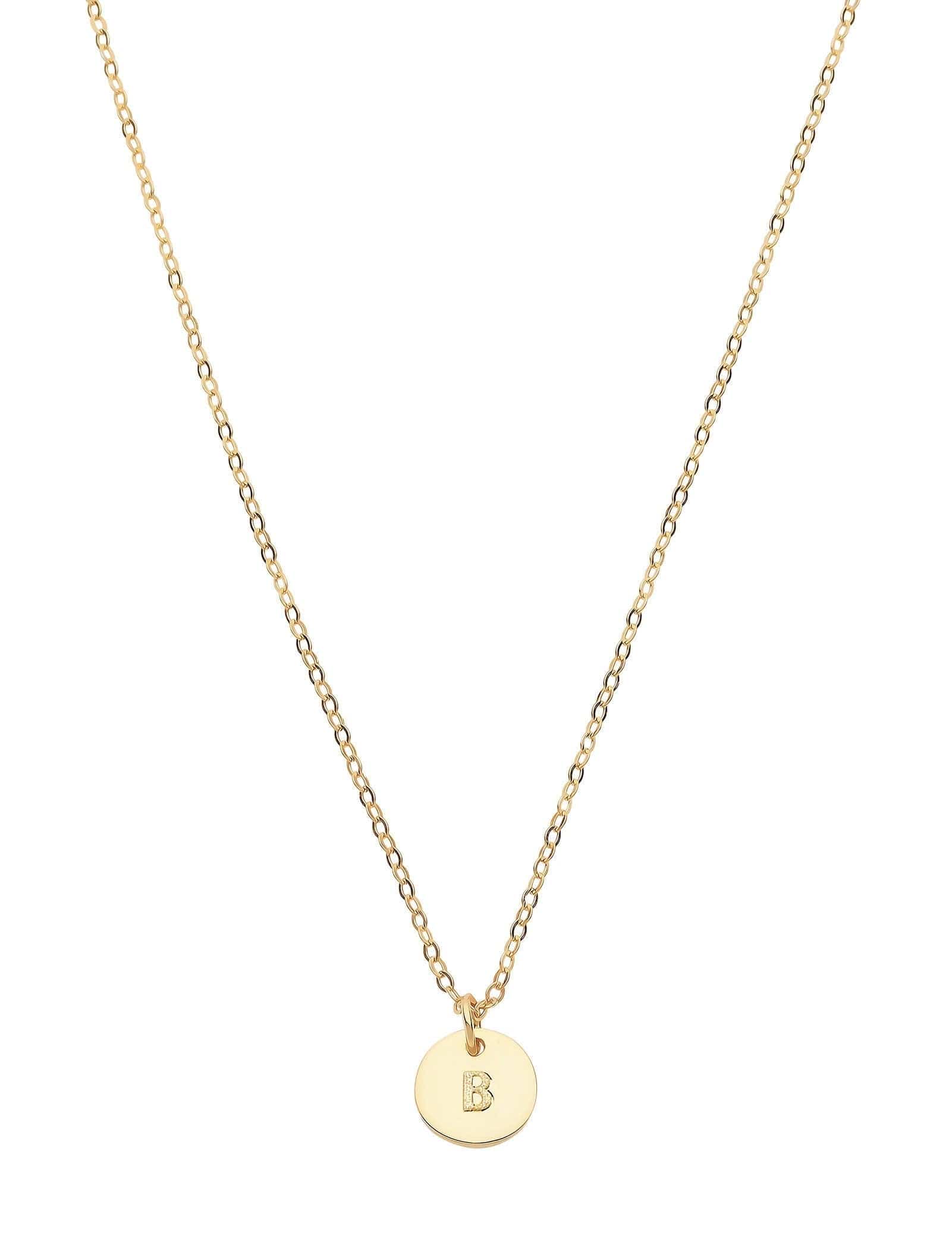 Dear Addison Yellow Gold Letter B Necklace