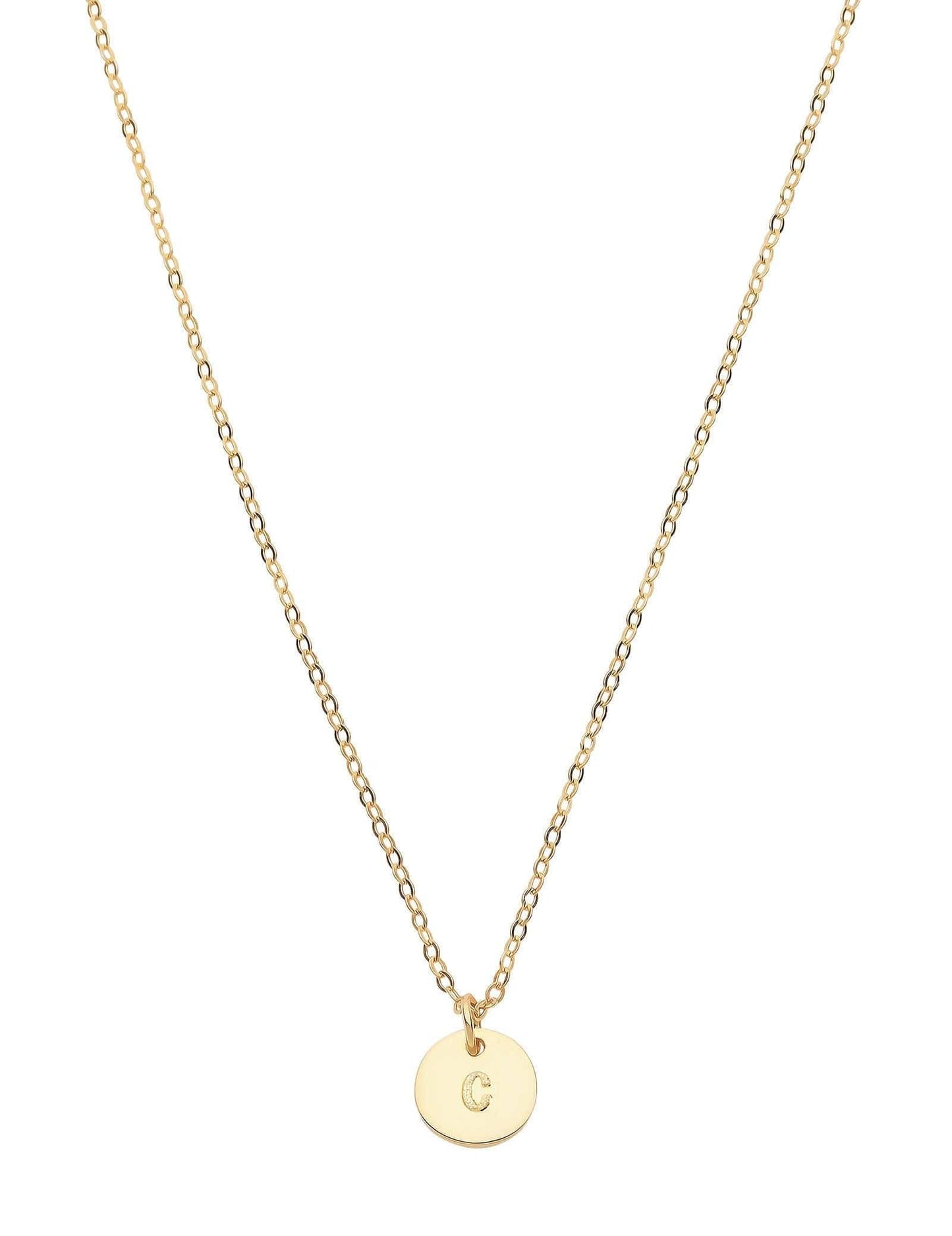 Dear Addison Yellow Gold Letter C Necklace