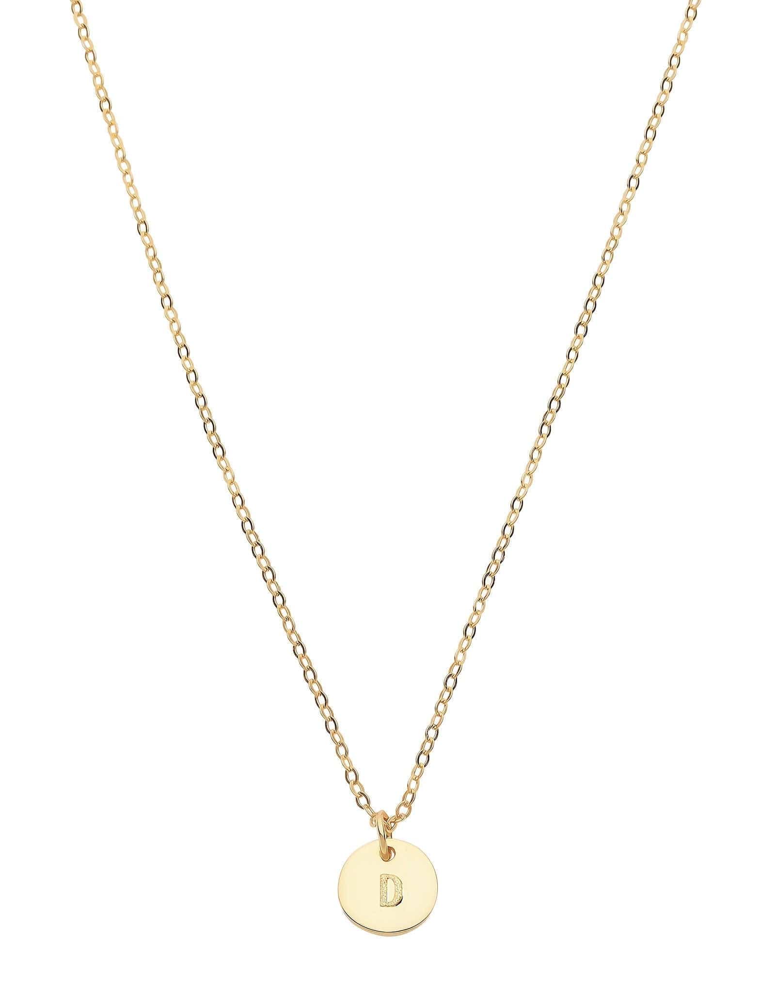Dear Addison Yellow Gold Letter D Necklace