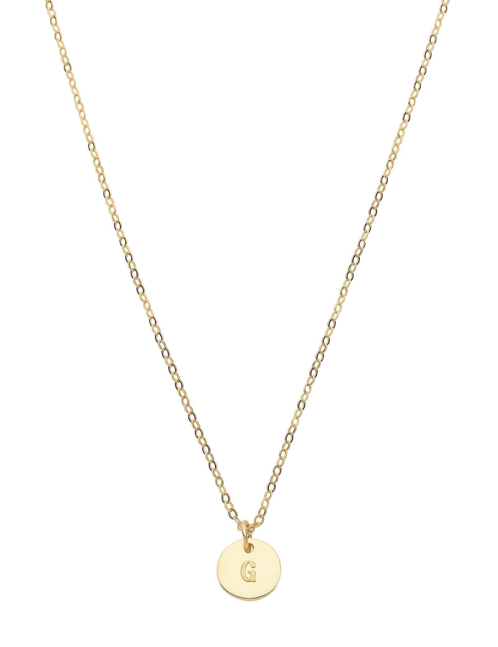 Dear Addison Yellow Gold Letter G Necklace