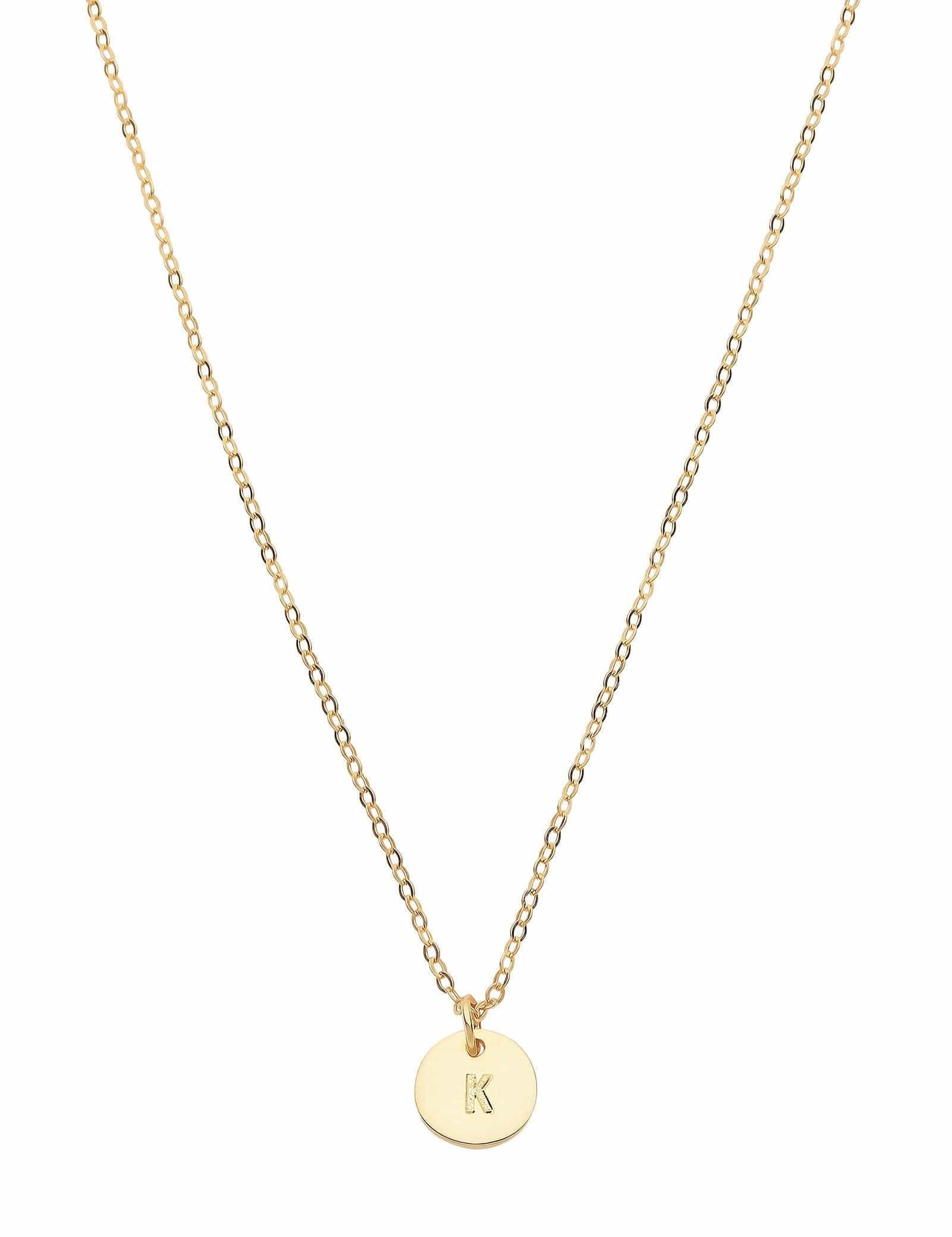 Dear Addison Yellow Gold Letter K Necklace