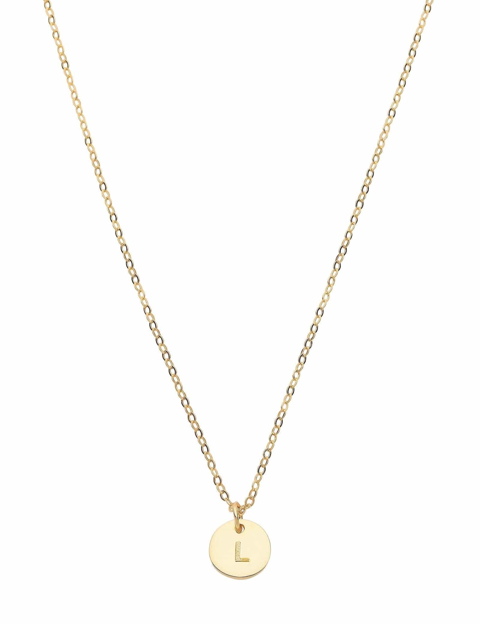 Dear Addison Yellow Gold Letter L Necklace