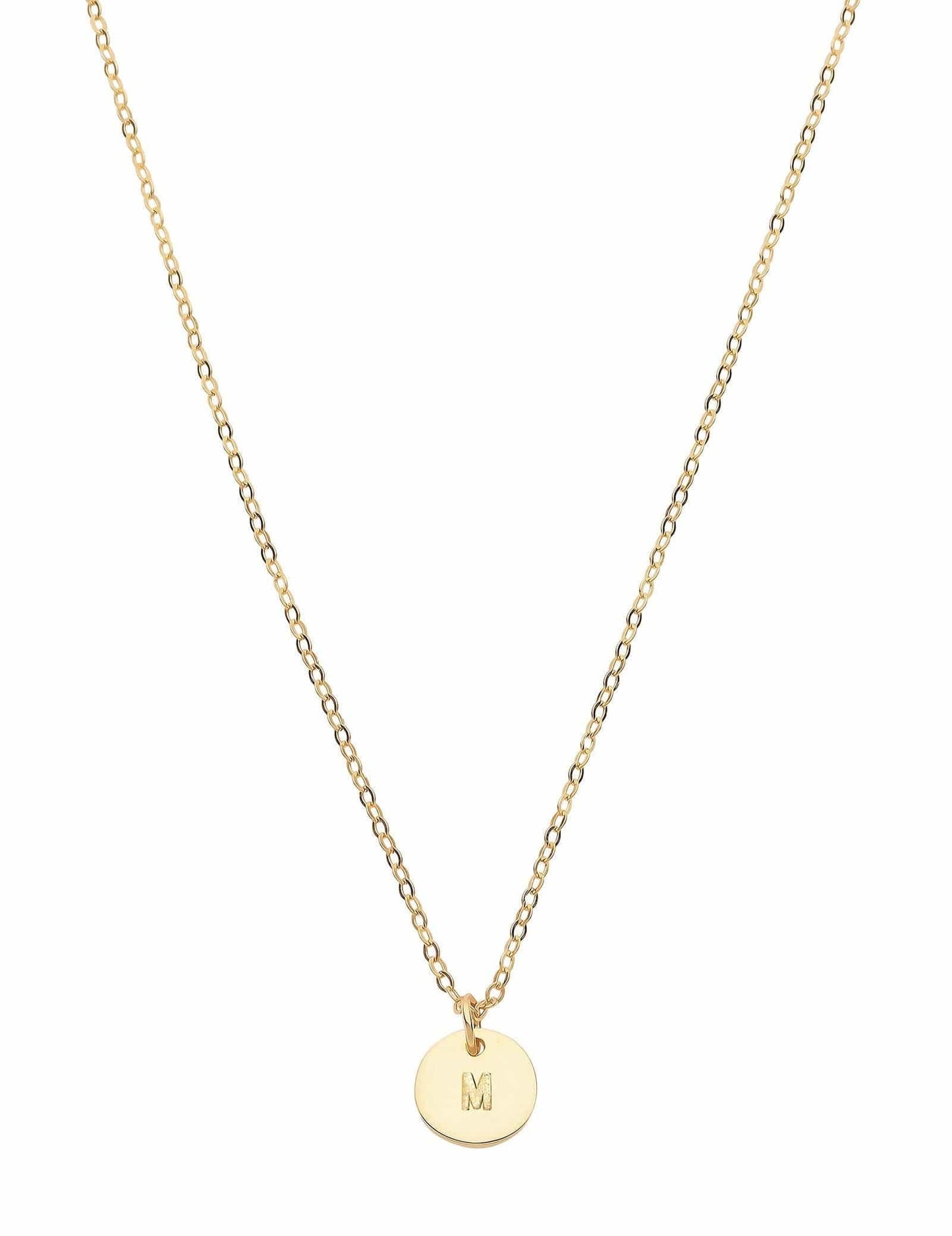 Dear Addison Yellow Gold Letter M Necklace