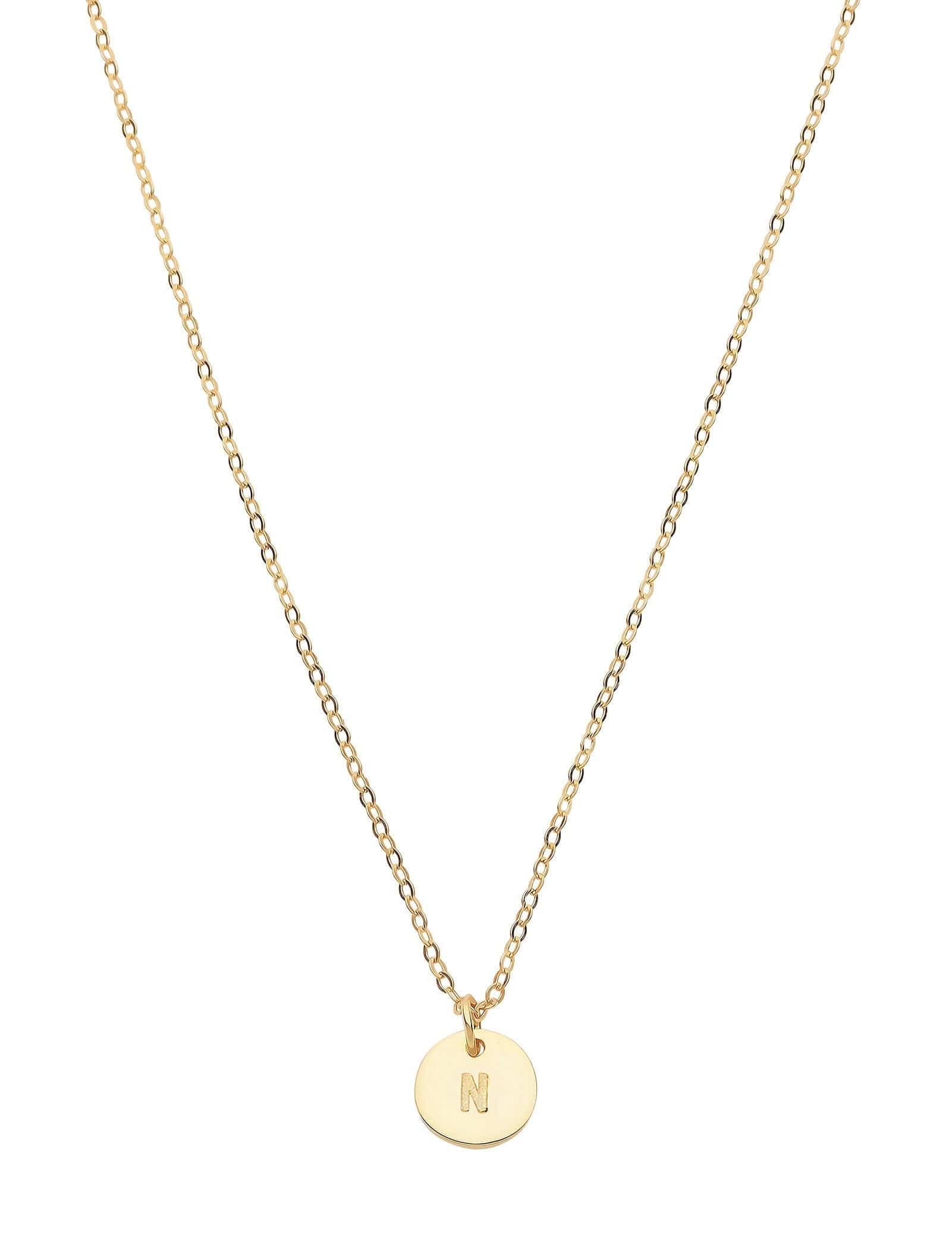 Dear Addison Yellow Gold Letter N Necklace