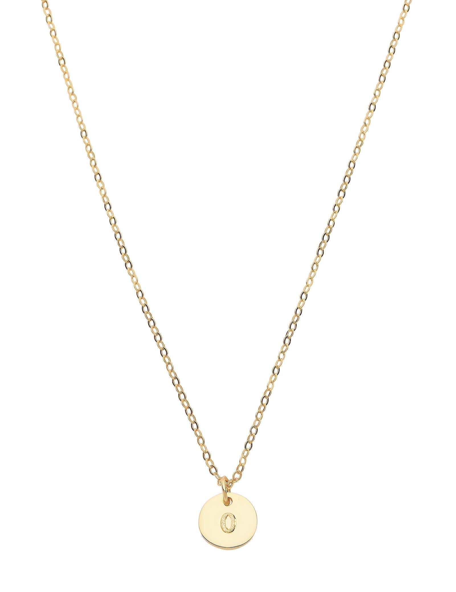 Dear Addison Yellow Gold Letter O Necklace