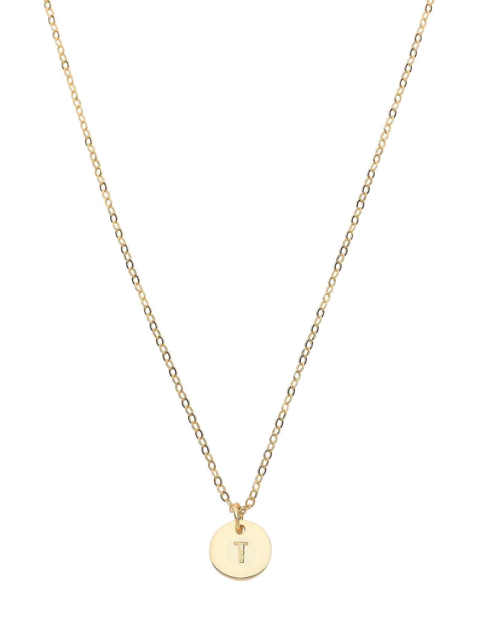 Gold t discount necklace pendant